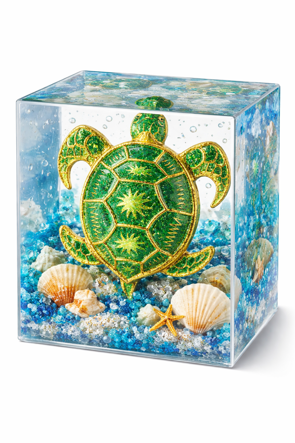 Tartaruga Decorativa em Resina Epóxi